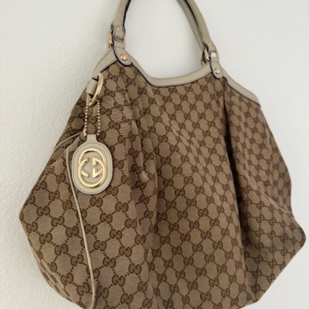 Gucci Sukey Large GG Canvas Tote